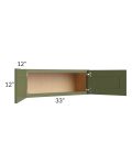 Midtown Hunter Green Shaker 33x12 Wall Cabinet