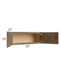Midtown Mocha Shaker 33x12 Wall Cabinet