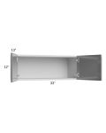 Milan Grey Gloss 33x12 Wall Cabinet
