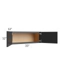 Vienna Black 33x12 Wall Cabinet