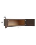 Tuscan Kona Brown 33x12x24 Wall Cabinet