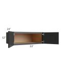 Midtown Black Shaker 33x12x24 Wall Cabinet