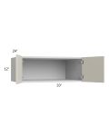 Milan Beige Matte 33x12x24 Wall Cabinet