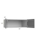 Milan Grey Gloss 33x12x24 Wall Cabinet