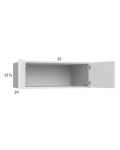 Euro Gloss White 33x12-5/8x24 Wall Cabinet