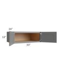 Stratton Dark Grey Shaker 33x12x24 Wall Cabinet 