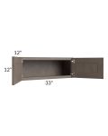 Natural Grey Shaker 33x12 Wall Cabinet