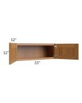Artisan Walnut Shaker 33x12 Wall Cabinet
