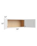 Stratus White 33x15 Wall Cabinet