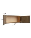 Midtown Mocha Shaker 33x15 Wall Cabinet