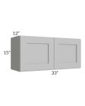 Midtown Painted Grey Shaker 33x15 Wall Cabinet