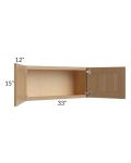 Asheville Rift Oak Shaker 33x15 Wall Cabinet
