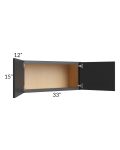 Vienna Black 33x15 Wall Cabinet
