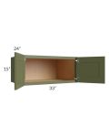 Midtown Hunter Green Shaker 33x15x24 Wall Cabinet