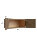 Midtown Mocha Shaker 33x15x24 Wall Cabinet