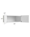 Dakota White 33x15x24 Wall Cabinet