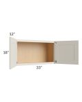 Asheville Cloud Shaker 33x18 Wall Cabinet