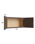 Vienna Kona Brown 33x18 Wall Cabinet