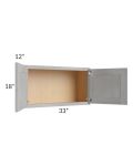 Gramercy Grey Mist 33x18 Wall Cabinet