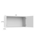 Euro Gloss White 33x17-5/8 Wall Cabinet