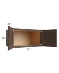 Tuscan Kona Brown 33x18x24 Wall Cabinet