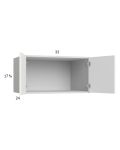 Harbor White 33x17-5/8x24 Wall Cabinet