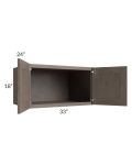 Natural Grey Shaker 33x18x24 Wall Cabinet