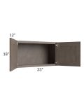 Natural Grey Shaker 33x18 Wall Cabinet