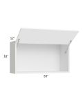 Venetian White Gloss 33x18 Lift Up Door Wall Cabinet