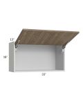 Milan Pecan 33x18 Lift-Up Door Wall Cabinet