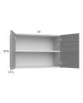 Euro Grey 33x22-5/8 Wall Cabinet