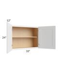 Vail White Shaker 33x24 Wall Cabinet