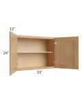 Midtown Timber Shaker 33x24 Wall Cabinet