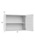 Milan White Gloss 33x24 Wall Cabinet