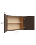 Vienna Kona Brown 33x24 Wall Cabinet