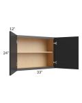 Vienna Black 33x24 Wall Cabinet