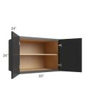 Midtown Black Shaker 33x24x24 Wall Cabinet