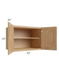Midtown Timber Shaker 33x24x24 Wall Cabinet