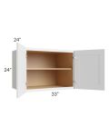 Asheville White Shaker 33x24x24 Wall Cabinet