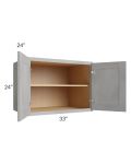 Gramercy Grey Mist 33x24x24 Wall Cabinet