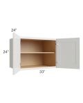 Palisades White 33x24x24 Wall Cabinet 