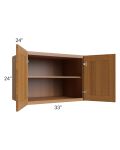 Artisan Walnut Shaker 33x24x24 Wall Cabinet