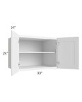 Dakota White 33x12 Wall Cabinet