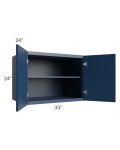 Portland Navy Blue 33x24x24 Wall Cabinet