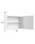 Aspen White Shaker 33x24 Wall Cabinet