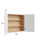 Stratus White 33x30 Wall Cabinet