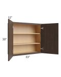 Tuscan Kona Brown 33x30 Wall Cabinet