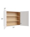 Midtown Cloud Shaker 33x30 Wall Cabinet