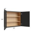 Midtown Black Shaker 33x30 Wall Cabinet