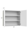 Milan White Matte 33x30 Wall Cabinet